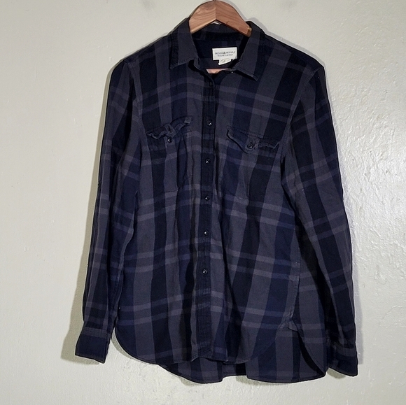 Denim and Supply Blue Plaid Button-Down - Picture 1 of 4